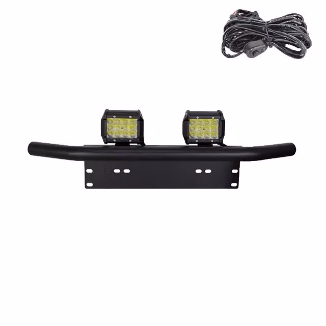 Portatarga, striscia luminosa a LED, fari fuoristrada, 4in n supporto n cavo