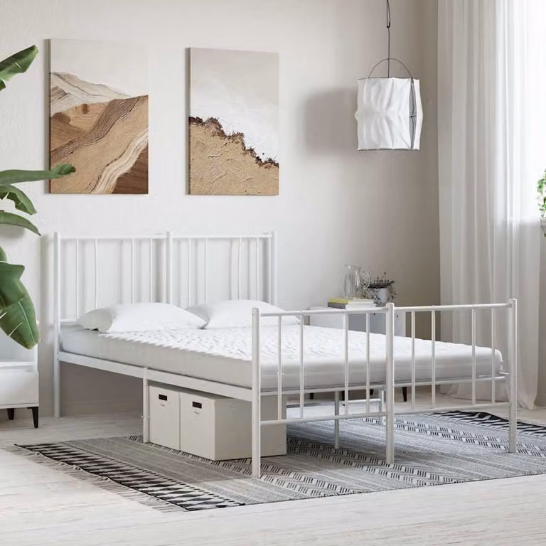 vidaXL Materasso in Schiuma Bianco 120x210 cm 7 Zone Durezza 20 ILD