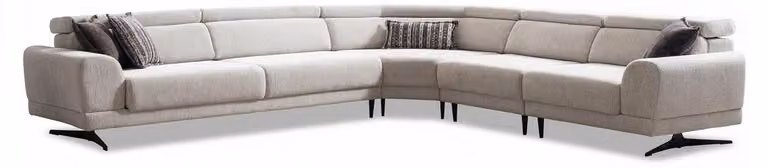 Divano angolare a forma di L, moderno, grigio, minimalista, confortevole, modulare, nuovo