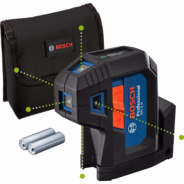 Bosch GPL 5 G Livello di punto 30 m 500-540 nm (< 10mW)