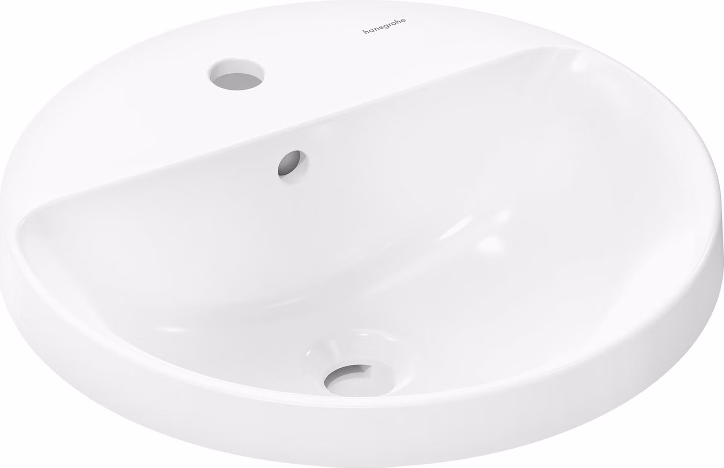 hansgrohe Xuniva S lavabo encastré, Smart Clean, avec trop-plein, 1 trou pour robinet, 450x450mm, blanc, 61056450, 61056450
