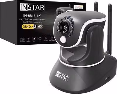 INSTAR IN-8815 4K schwarz - LAN PoE WLAN Version (18005)