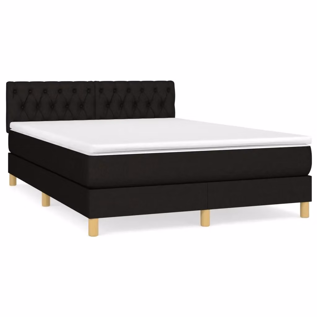 Letto Ibrido con Giroletto a Molle e Materasso vidaXL, Colore Nero e Bianco, L/P/H: 140 x 190 x 88 cm – 2
