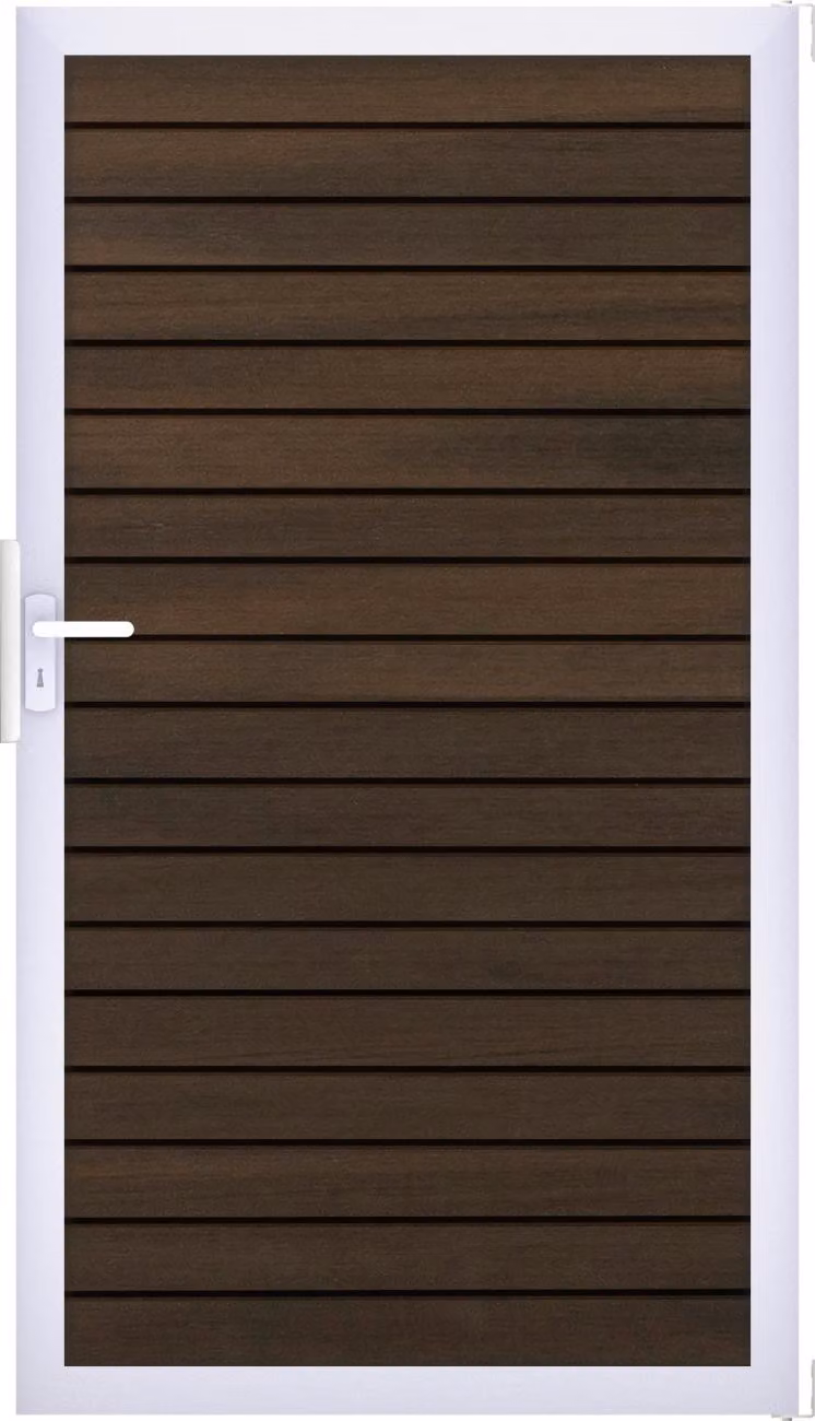 Groja Solid Rhombus Universal porta singola con telaio in alluminio noce_co_estruso