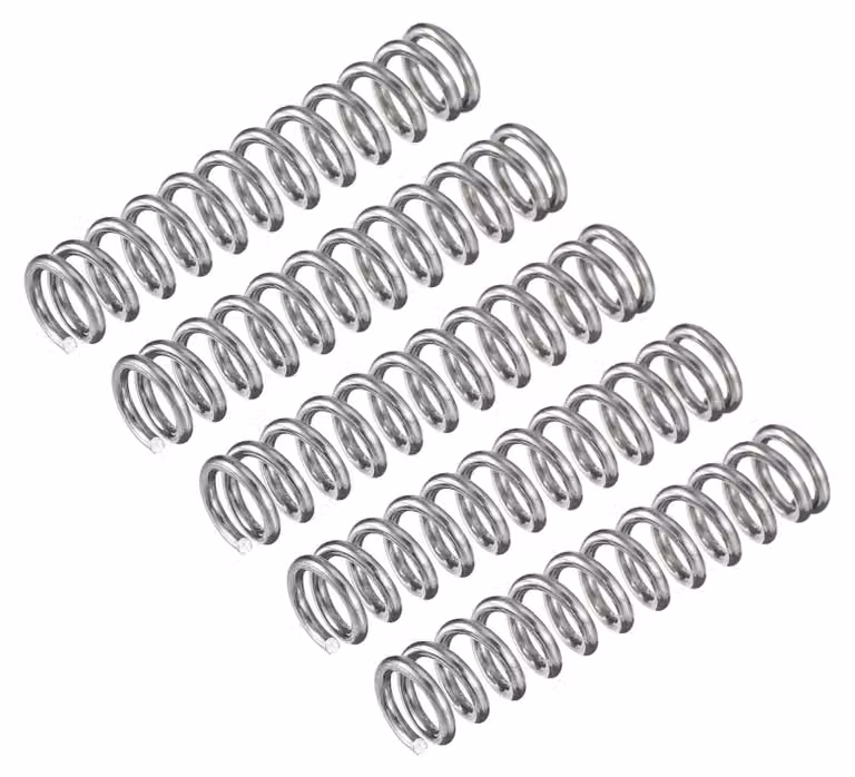 Molle a compression, confezione da 5 pezzi, diametro esterno di 5 mm, filo di 0,8 mm, lunghezza di 25 mm, acciaio inossidabile