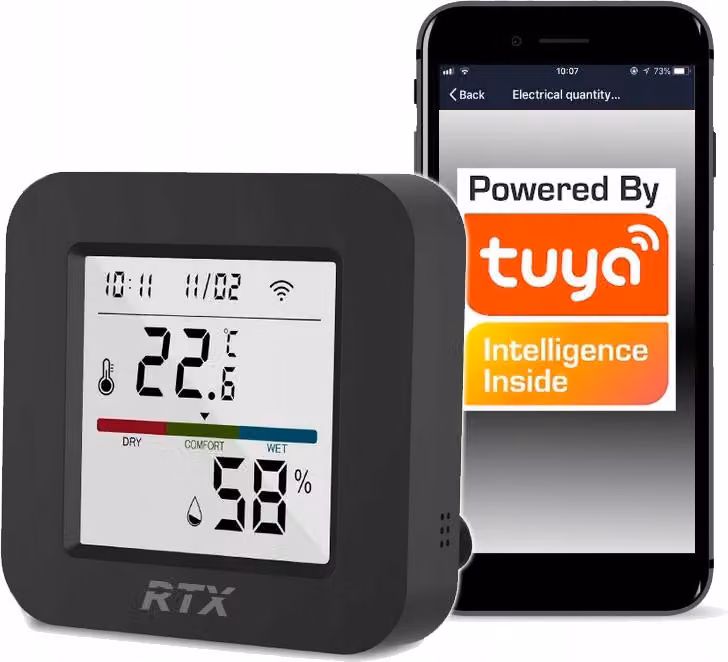 Telecomando IR e sensore di temperatura e umidità LCD WiFi Tuya