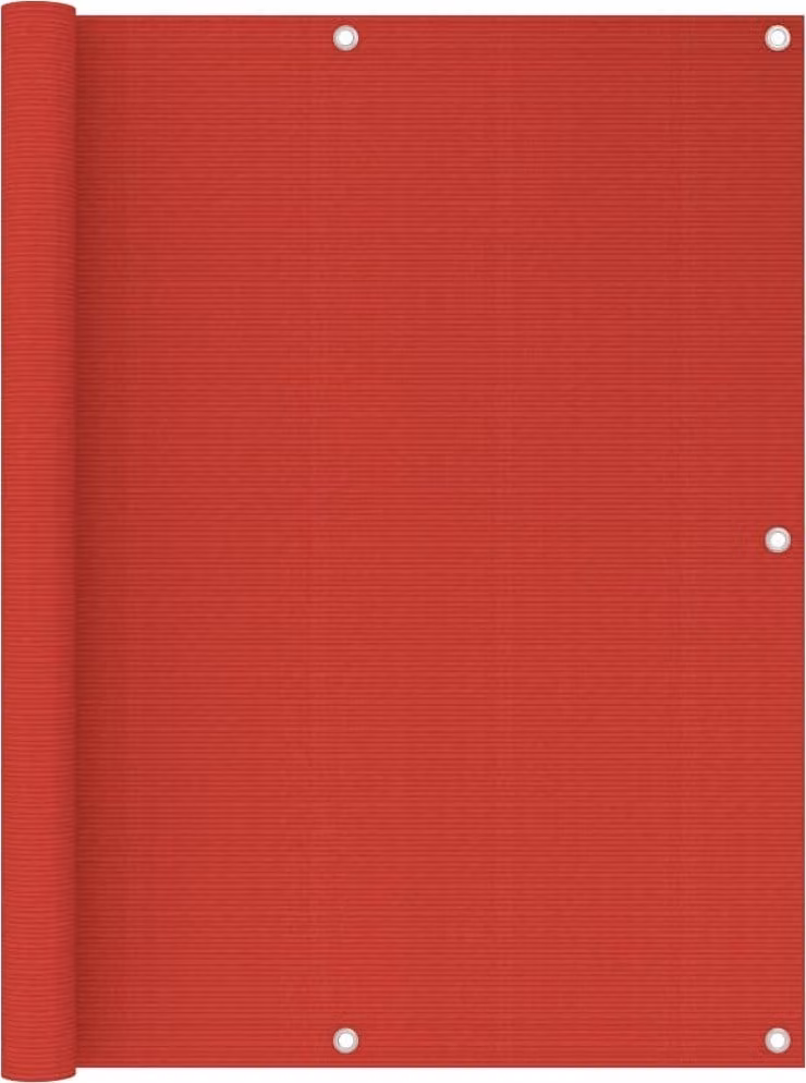 The Living Store Schermo per la privacy da balcone rosso 120x400 cm HDPE