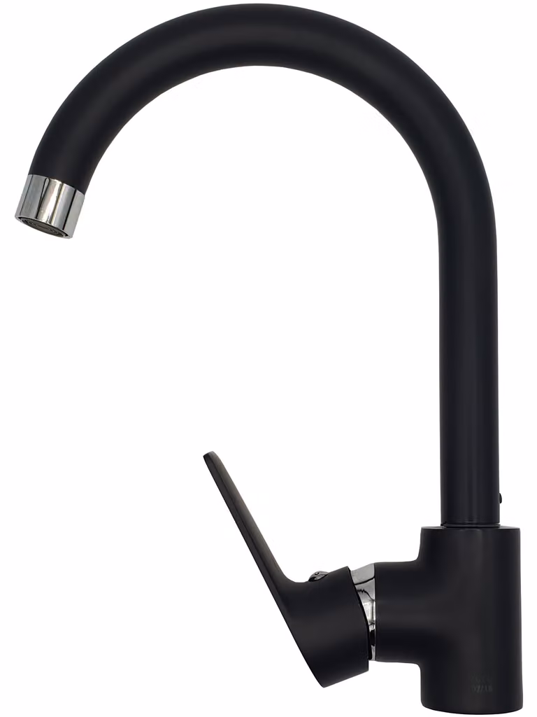 Miscelatore per lavello, miscelatore per lavello, moderno grafite/cromo, alto 27,6 cm, DOKOS