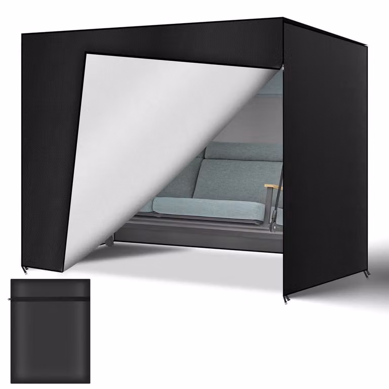 Copertura per amaca hollywoodiana, adatta per 2-3 persone, dimensioni 220x135x170 cm, realizzata in tessuto Oxford, impermeabile, resistente al vento e con protezione UV