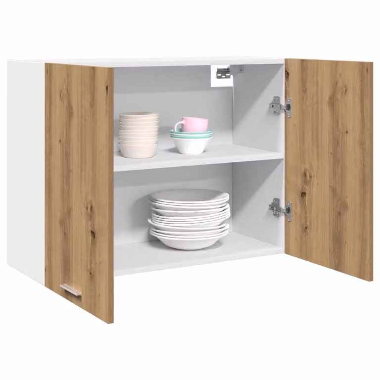 Pensile da cucina moderno vidaXL Lyon in rovere marrone con ante a battente L: 80 cm, P: 31 cm, H: 60 cm