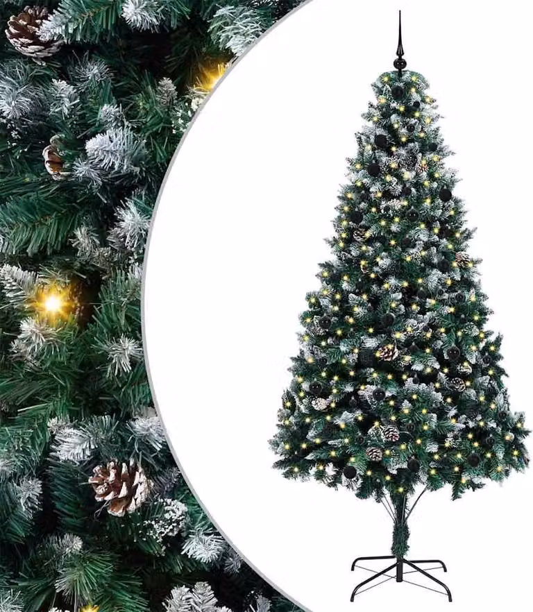 Albero di Natale artificiale con 300 LED Verde 240 cm