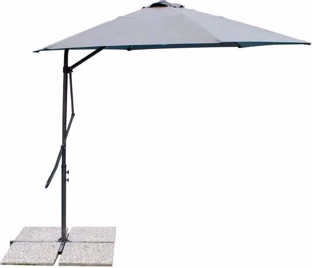 Ombrellone da giardino a braccio COSMA modello Zenith in alluminio con telo in poliestere Grigio