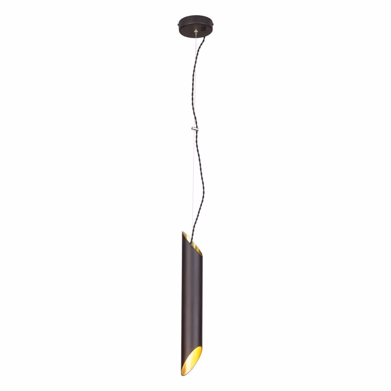 Lampada a sospensione Libra nero-oro 1xE14x40W in ottone, dimensioni: 85,5x6x8,5 cm, IP20, Milagro