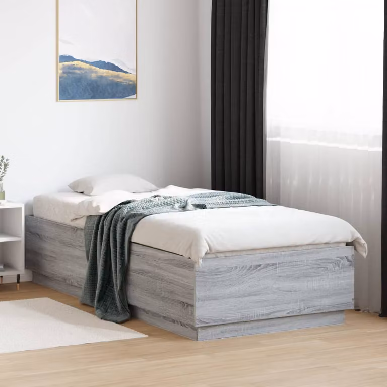 Giroletto vidaXL in legno multistrato grigio Sonoma, L/P: 90 x 200 cm