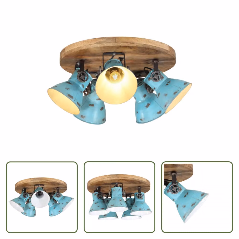 The Living Store Lampada da soffitto 25 W Blu 50x50x25 cm E27