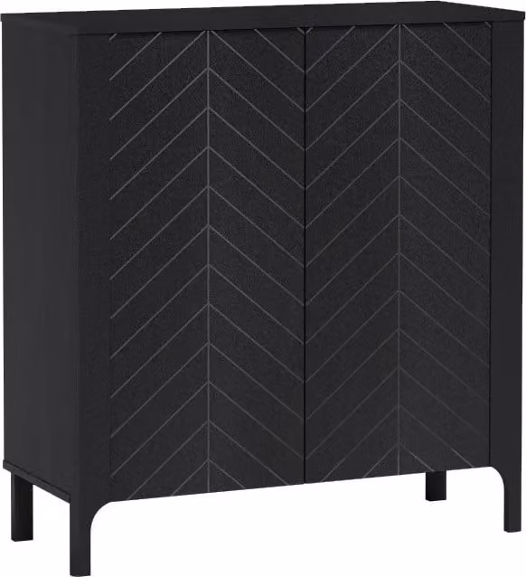 Cassettiera con ante MARCIA - nera