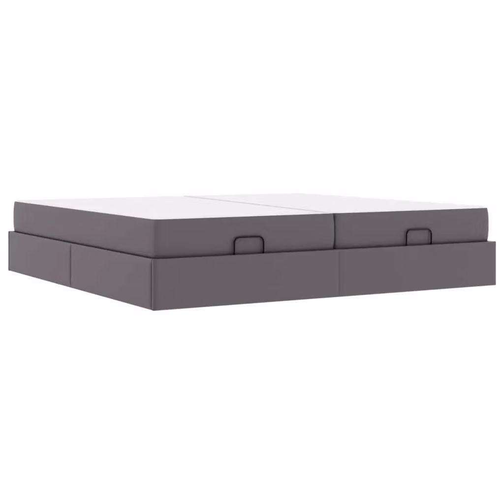 Letto matrimoniale con materasso in schiuma vidaXL Grigio L: 100 cm, P: 200 cm, H: 203 cm – 2