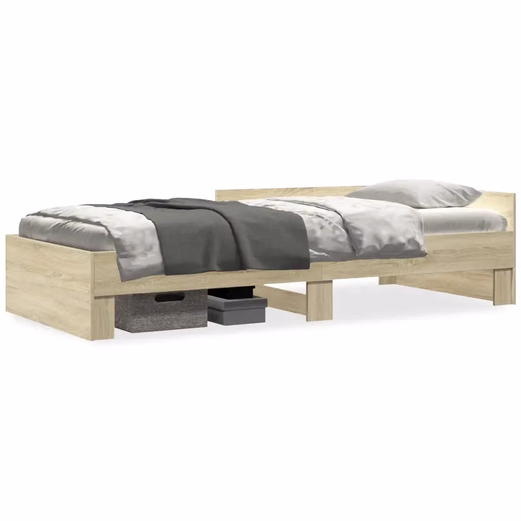 Struttura Letto Giroletto Design Mania in Rovere Sonoma, L/P/H: 90 x 200 cm – 2