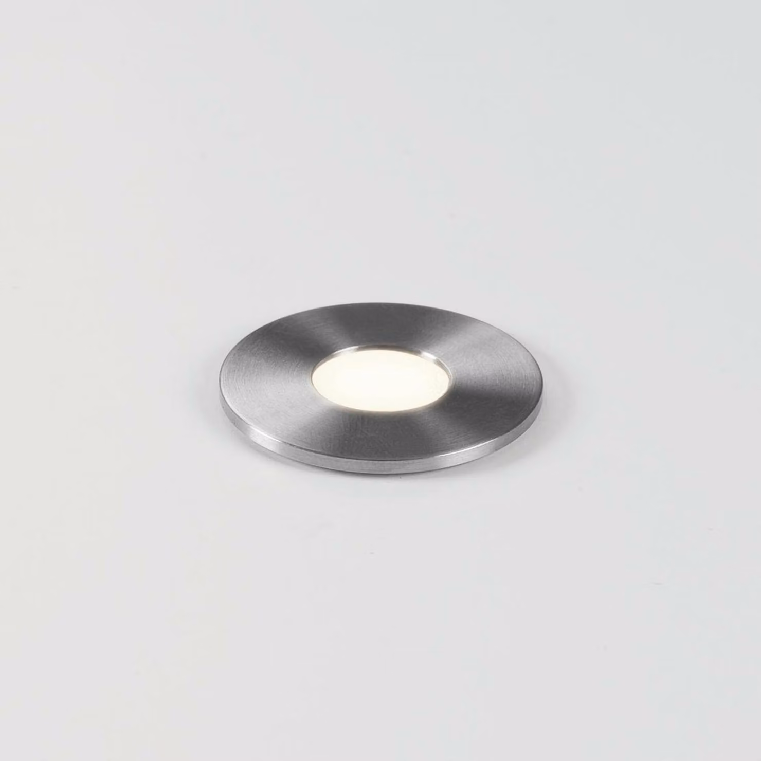 Apparecchio LED da terra ASTRO Terra Round 28 1W 3000K, acciaio spazzolato, IP65