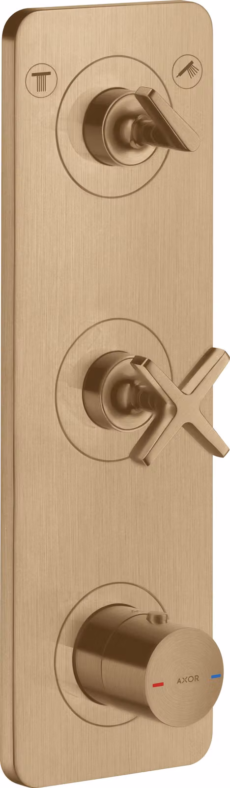hansgrohe AXOR Citterio E module thermostat encastré 38 x 12 pour 2 consommateurs, 36703140, 36703140