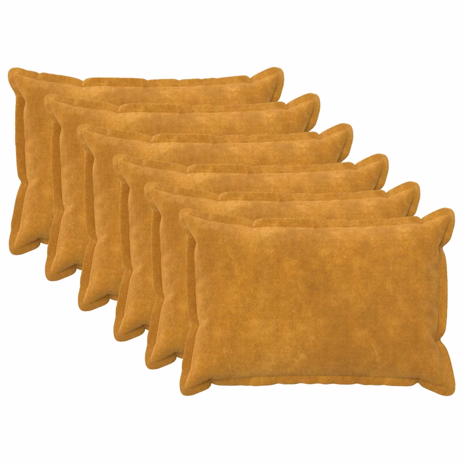 Set di 6 federe vidaXL HOUTEN gialle in microfibra, L 40 cm x P 60 cm