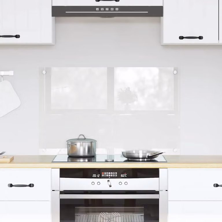 Schienale da cucina trasparente in vetro temperato vidaXL L: 80 cm, H: 50 cm
