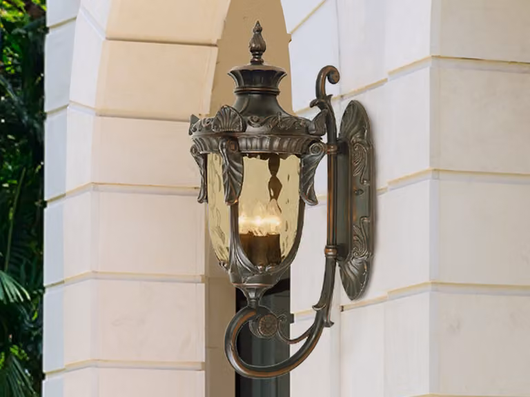 Applique da esterno Philadelphia, bronzo anticato, 3xE14x60W, alluminio, dimensioni: 64x26x31 cm, IP44, Elstead