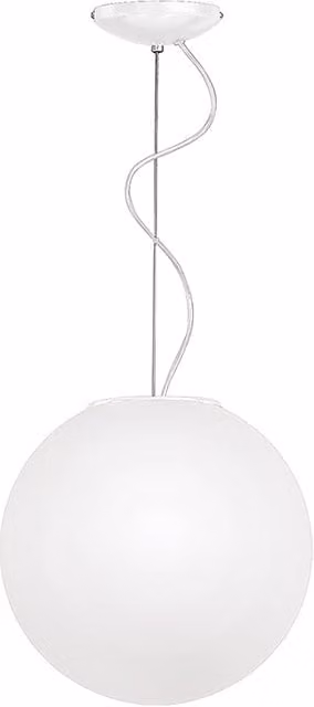 Lampada a Sospensione Emily Rossini Group - Diametro 40cm, Vetro Soffiato Satinato Bianco, Attacco E27 IP20, Ideale per Grandi Spazi