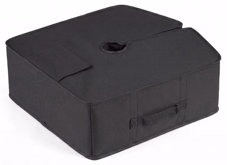 Supporto per ombrelli riempibile, sacco di sabbia per stabilizzare l'ombrello, supporto per ombrelli da mercato con maniglia e ampia apertura di riempimento, supporto portatile per ombrelli, peso per base dell'ombrello