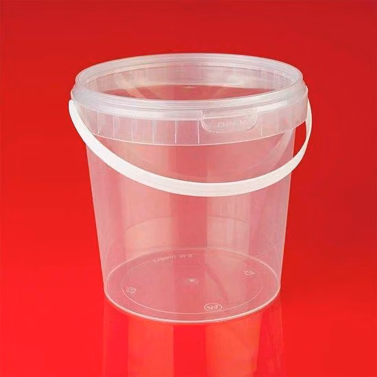 Secchio in plastica trasparente 12x1L con coperchio