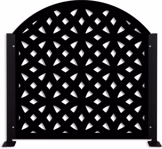 Ringhiera Signorbit in metallo rivestito in PVC nero opaco L: 118 cm, P: 118 cm, H: 118 cm