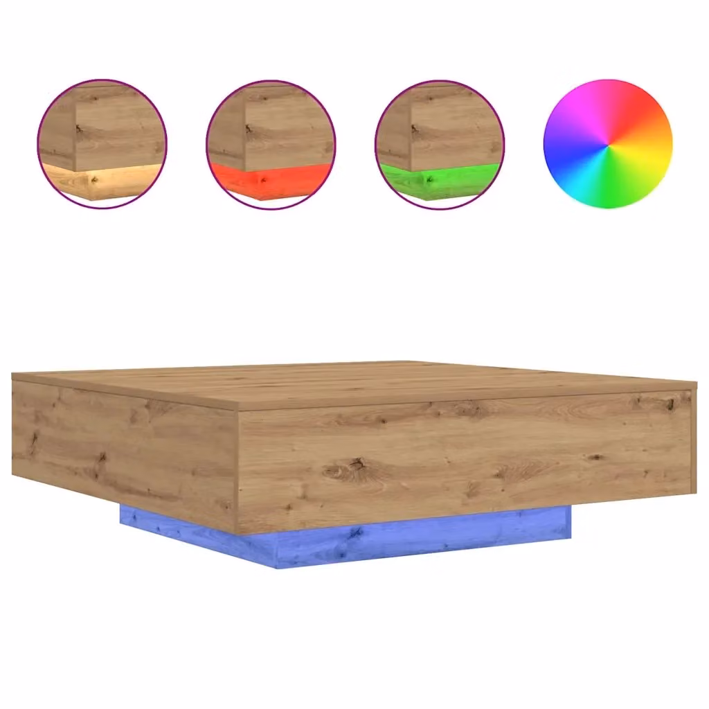 Tavolino da caffè moderno vidaXL in legno rovere marrone con finitura opaca – 2
