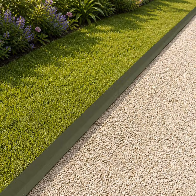 Set di 10 profili di copertura per giardino vidaXL in acciaio, disponibili in verde o antracite, L 100 x P 6 x H 5 cm