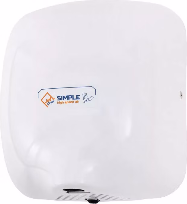 Asciugatori a getto - Asciugamani ad aria calda semplice, metallo bianco 8596220002709