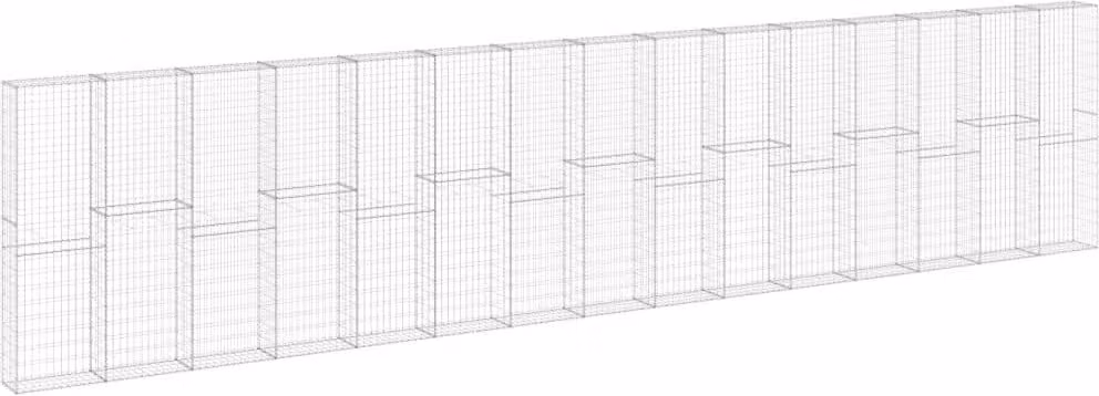 Gabbione in Acciaio Zincato Coperto 900x30x200 cm
