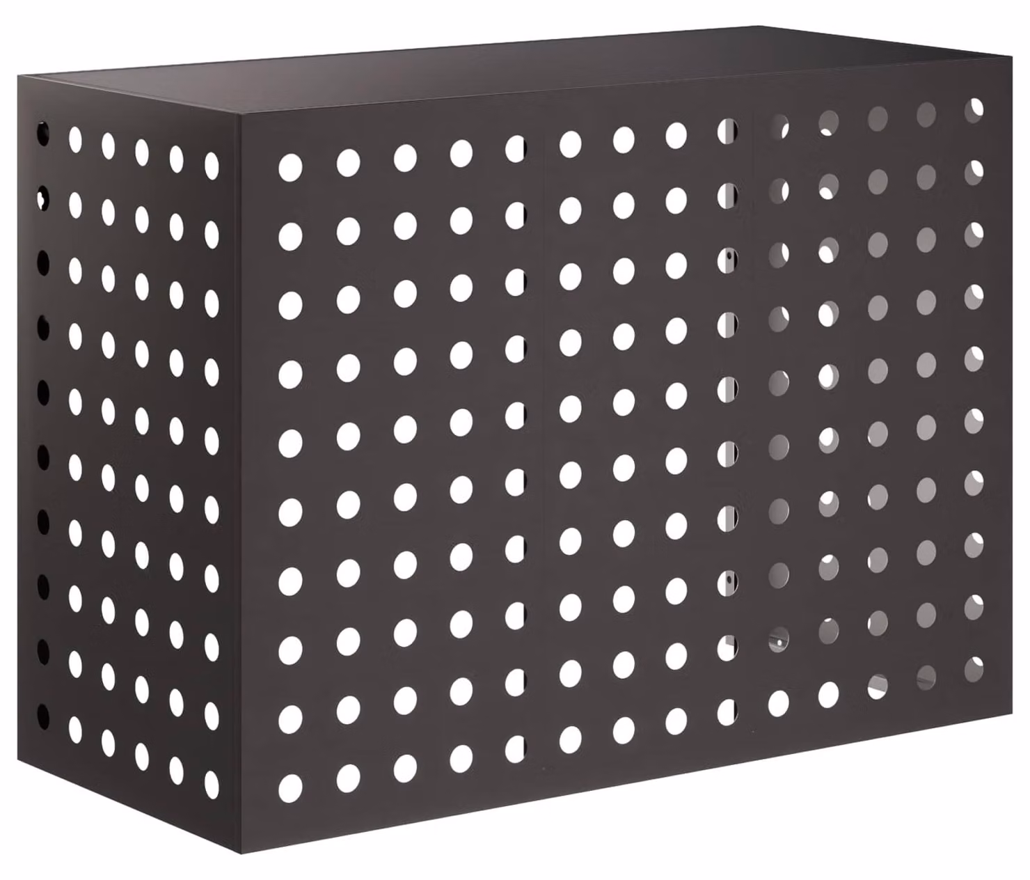 Coperchio per aria condizionata nero 110 x 50 x 80 cm acciaio