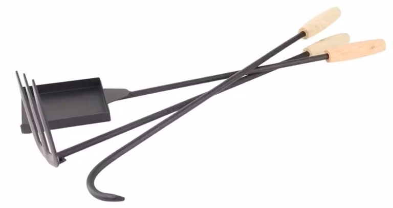 Set per focolare - 3 pezzi - Set da poker - Metallo nero