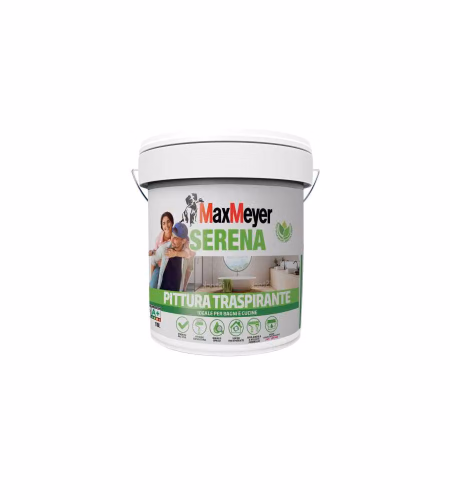Max Meyer Pittura Murale Bianca Opaca 10L - Super Traspirante A+