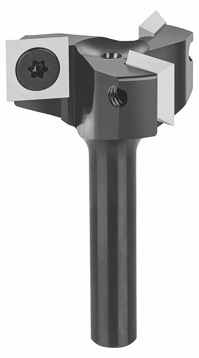Fresatrice a colonna da 8 mm, con gambo da 35 mm, dotata di inserti in metallo duro intercambiabili, per frese CNC