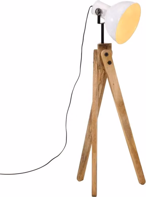 Lampada da terra regolabile in stile industriale per soggiorno ufficio 45 x 45 x 120 cm in ferro bianco 02_0047531