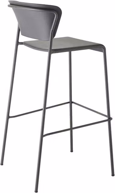 SET DUE SGABELLO LISA TECNOPOLIMERO HT 75CM SCAB DESIGN MADE IN ITALY - NERO 80