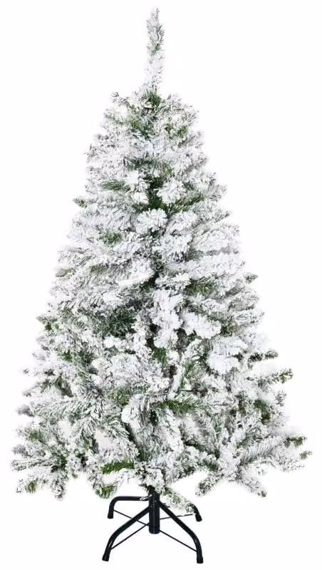 Albero di Natale artificiale con neve - Verde e bianco | Colore: verde e bianco | Dimensioni: 70x70x120 cm