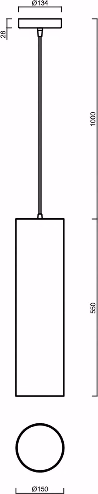 Apparecchio a sospensione KUMA S con sospensione a cavo, Variante: KUMA S3, Ø 150 mm, 60 W, BIANCO
