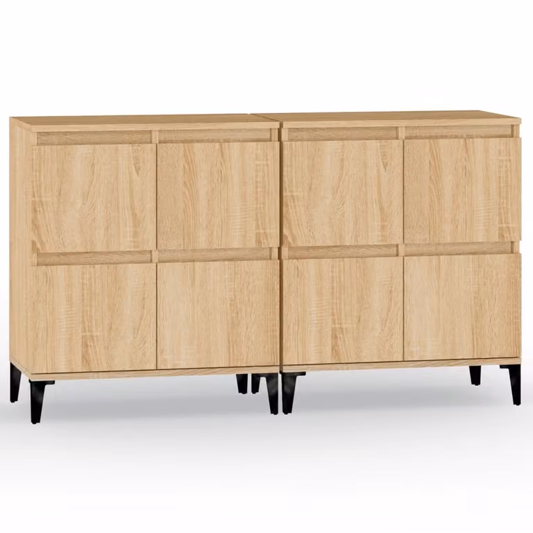 Credenze 2pz Rovere Sonoma 60x35x70 cm in Legno Multistrato