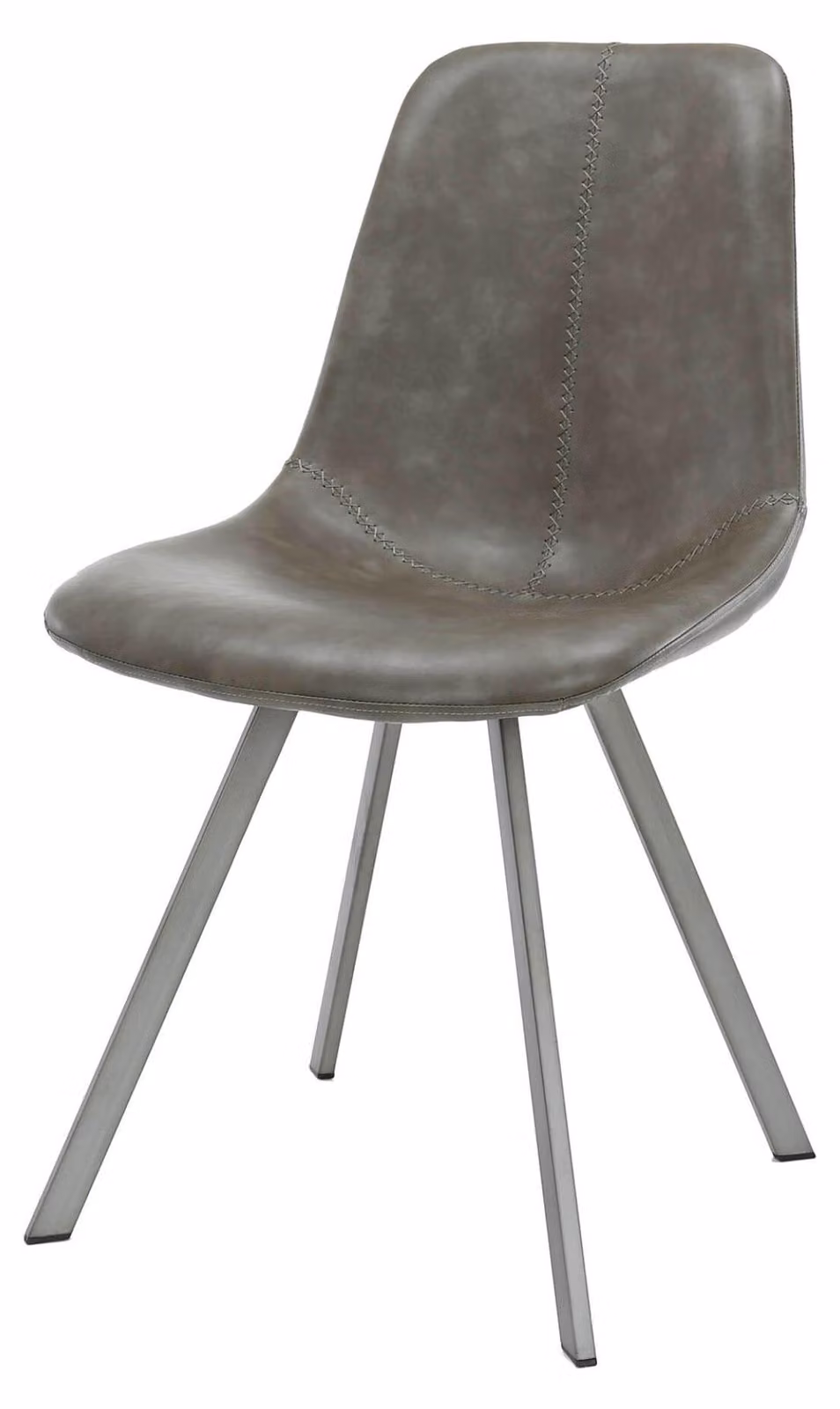 Sedia da pranzo FURNLUX a zig-zag color tortora e nero 46 cm / Colore principale: marrone / Dimensioni: 46 x 87 x 58 cm