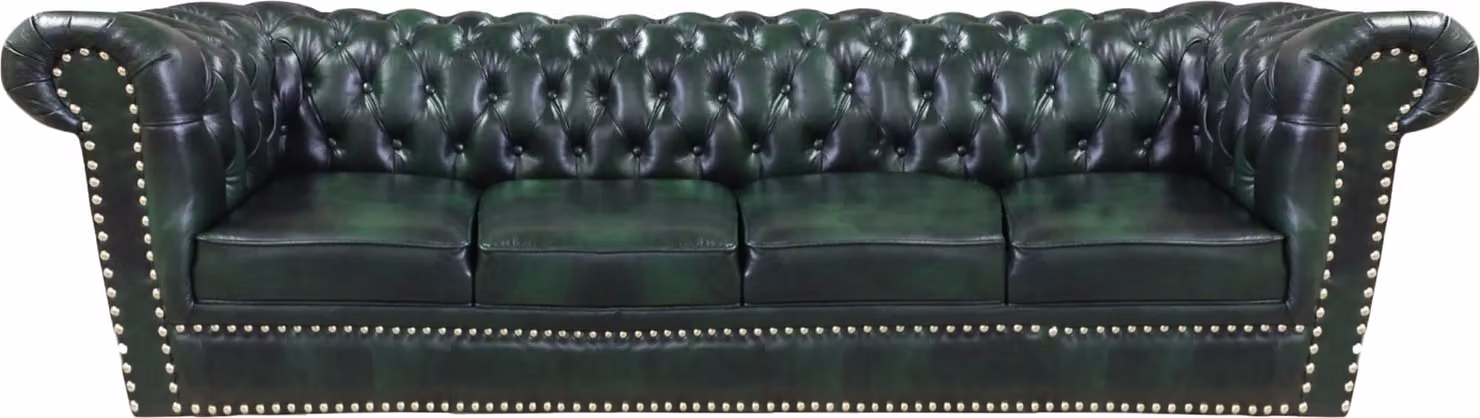 Luxus Viersitzer Sofa Couch Leder Chesterfield Wohnzimmer Polstermöbel