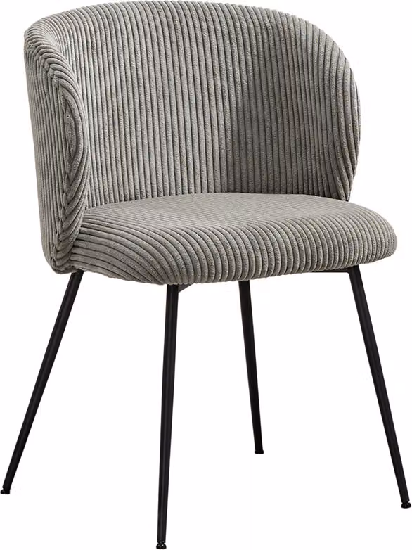 KAWOLA LENA sedia da pranzo Cord grigio