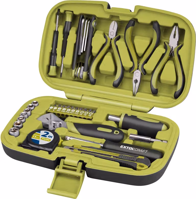 Set di utensili EXTOL CRAFT 35 pezzi, 1/4", 6581