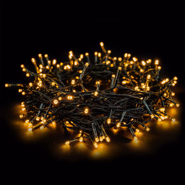 Emos LED fairy lights tipo Classic warm, lunghezza 18m, 180 LED, 230V con spina, con funzione timer, adatta come luce natalizia per interni ed esterni, classe di protezione IP44, temperatura colore: bianco caldo