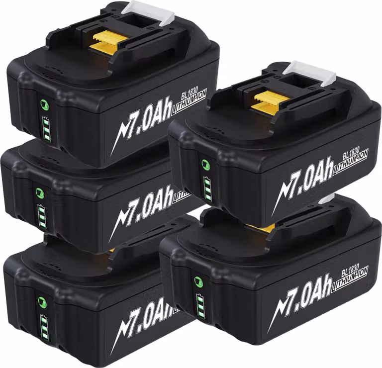 BL1830 Batteria ricaricabile, 18V Li-Ion 7000mAh 18650, compatibile con Makita LXT (BL1860/LXT400), colore marrone